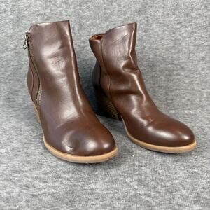 Korks Women's Hattie Block Heel Western Ankle Booties Size US 8M Vegan Leather